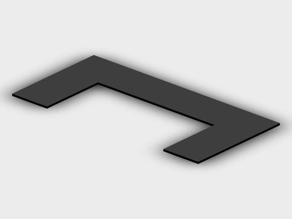 Plan de travail en U