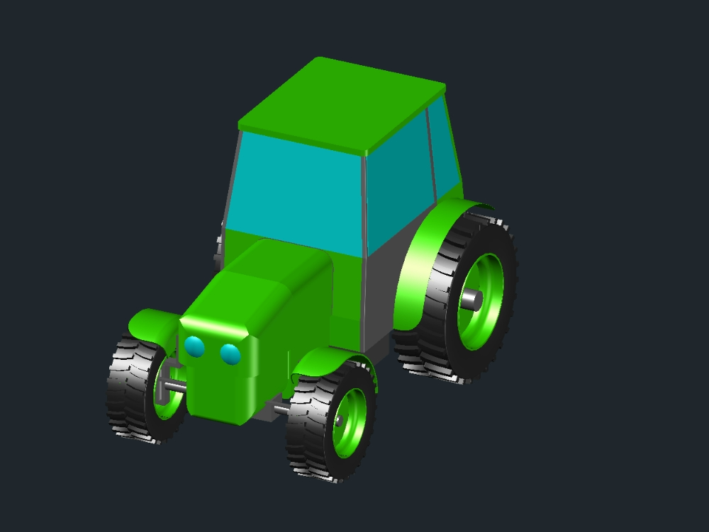 Tractor rural 3d