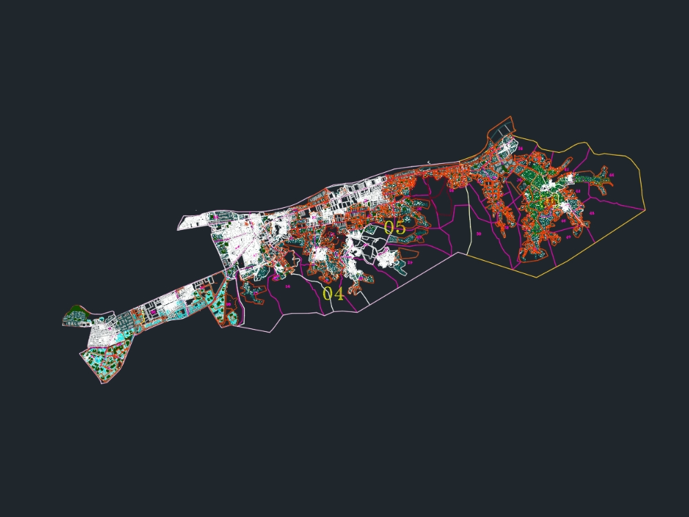 Cadastral database of the district of Ate, Peru