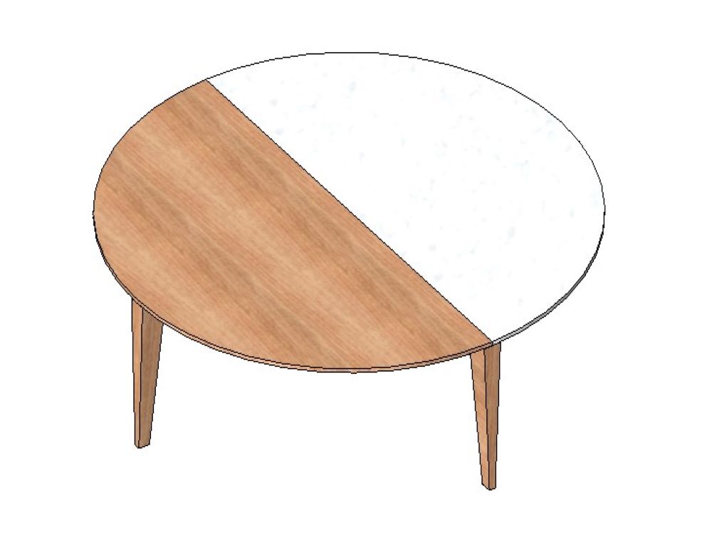 Mesa baja circular combinado