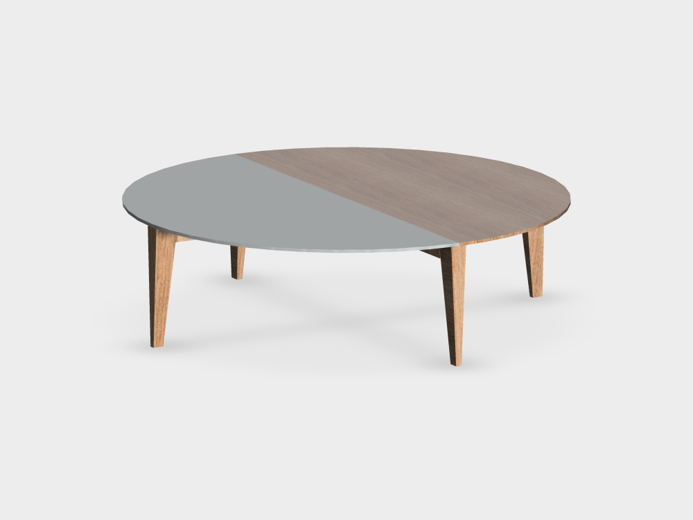 Mesa baja circular combinado