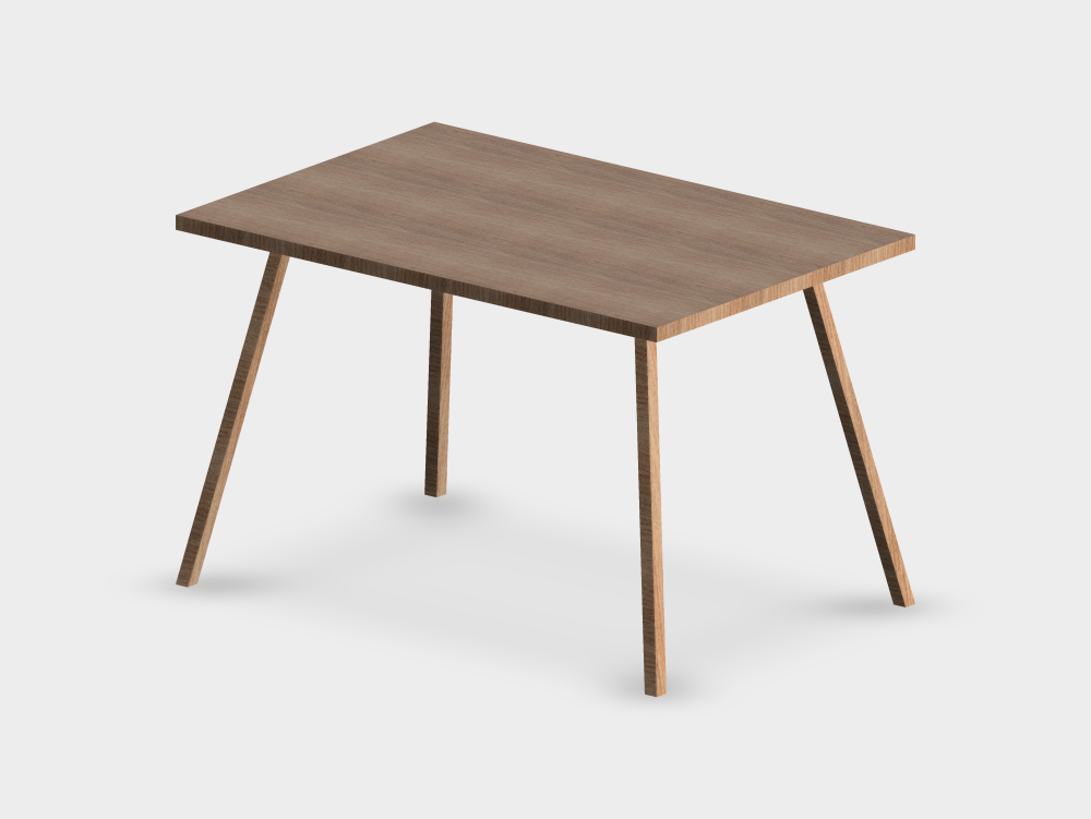 Mesa rectangular (con patas inclinadas)