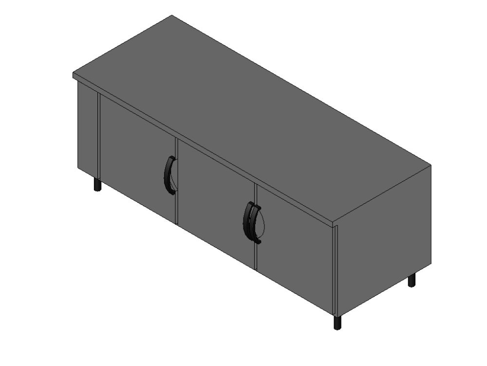Three-door industrial horizontal refrigerator