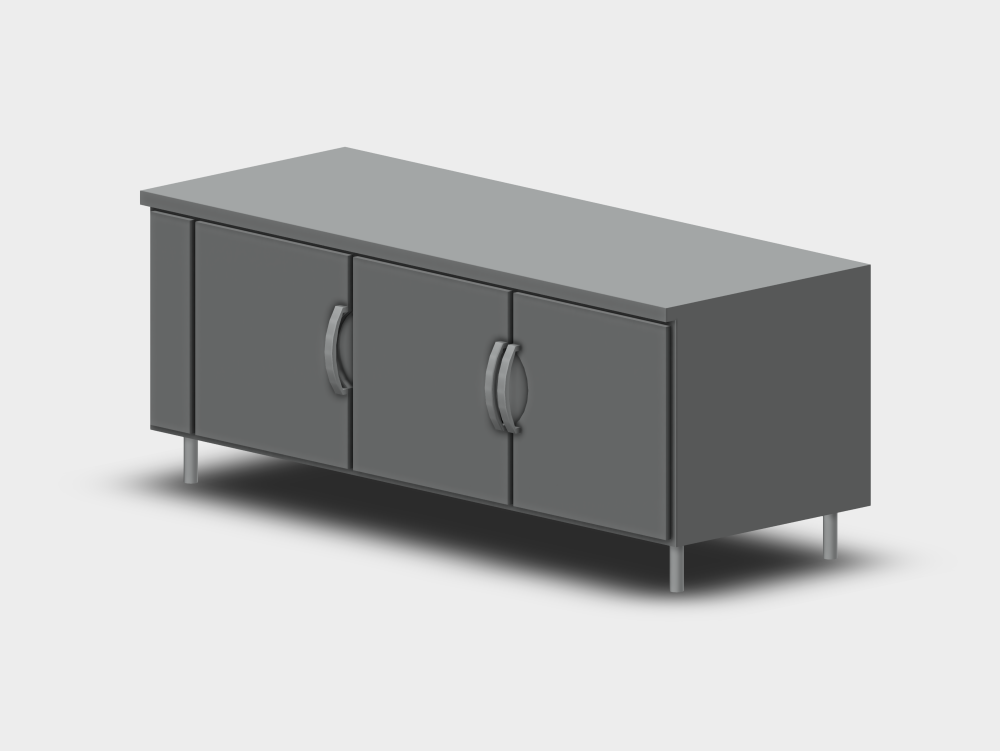 Refrigerador horizontal industrial de tres puertas