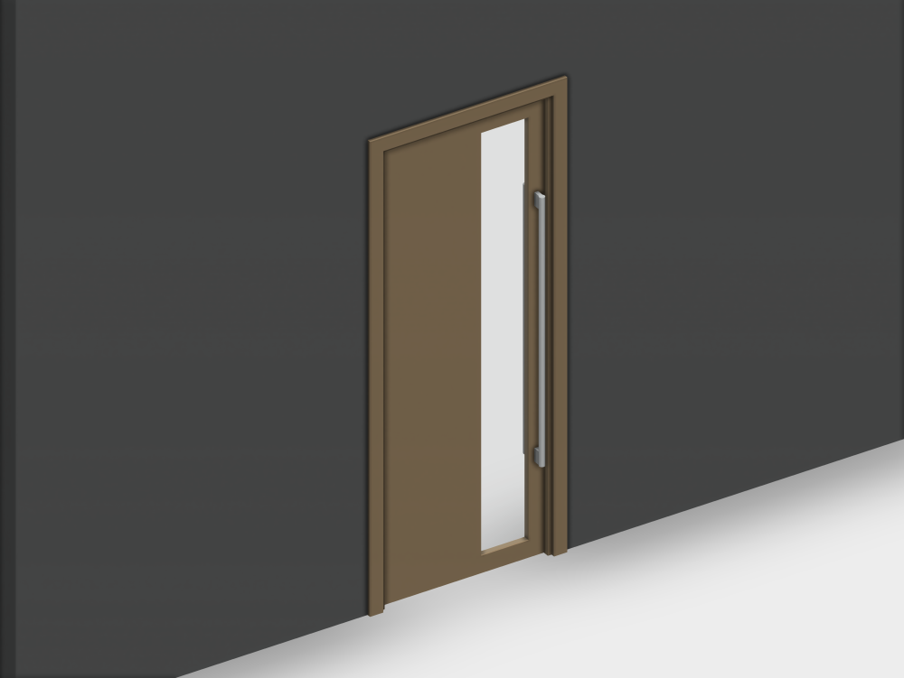 Porte d'entrée avec judas vertical