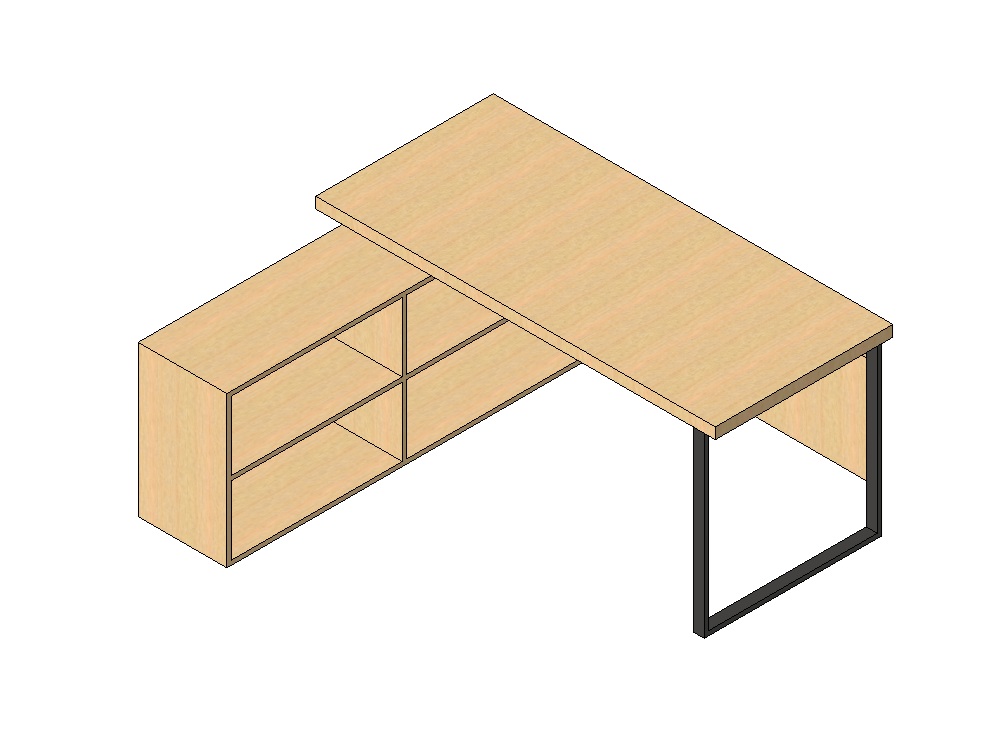 Desk with storage unit