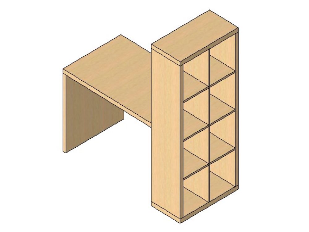 Desk with organizer module