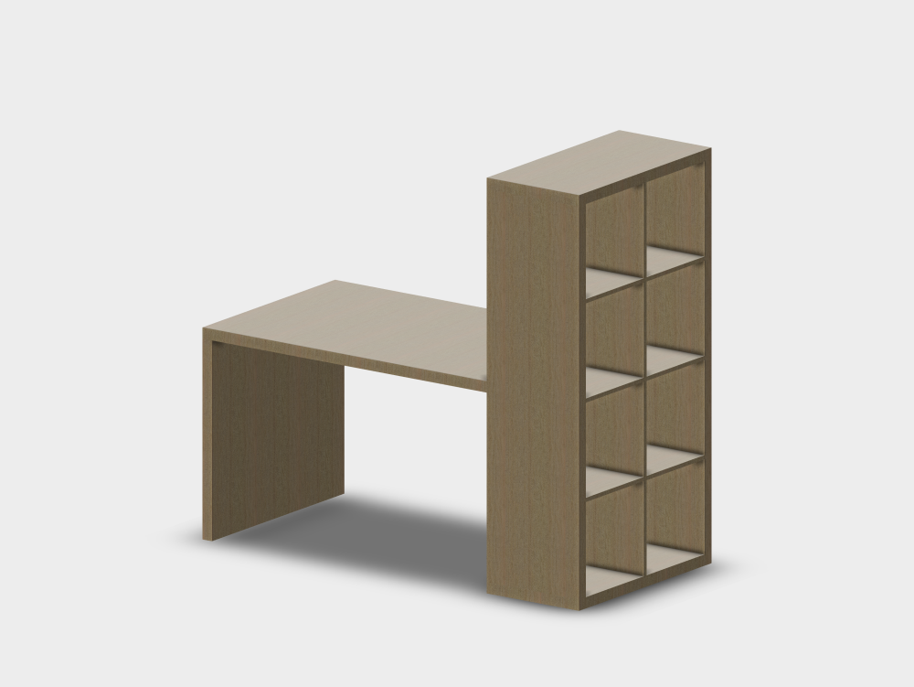 Bureau avec module organisateur