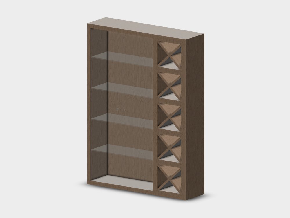 Aparador com vitrine e adega