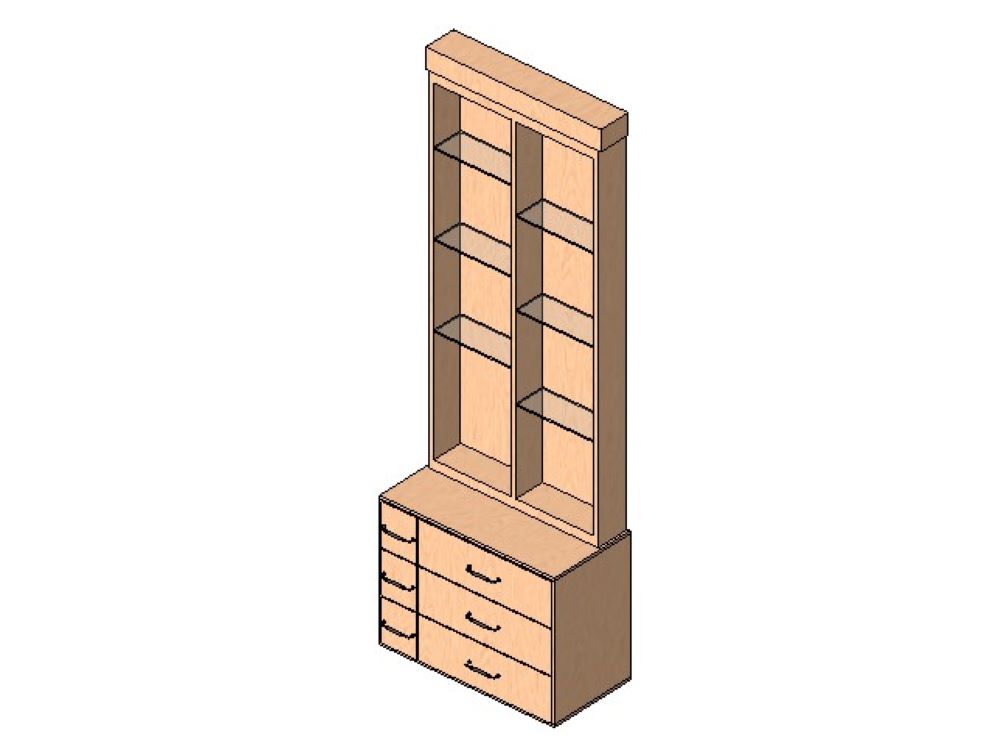 Vertical china cabinet