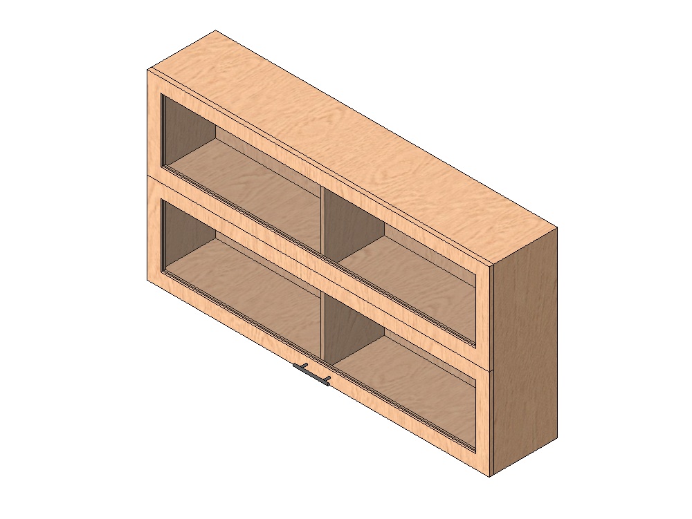Upper cabinet with swing doors