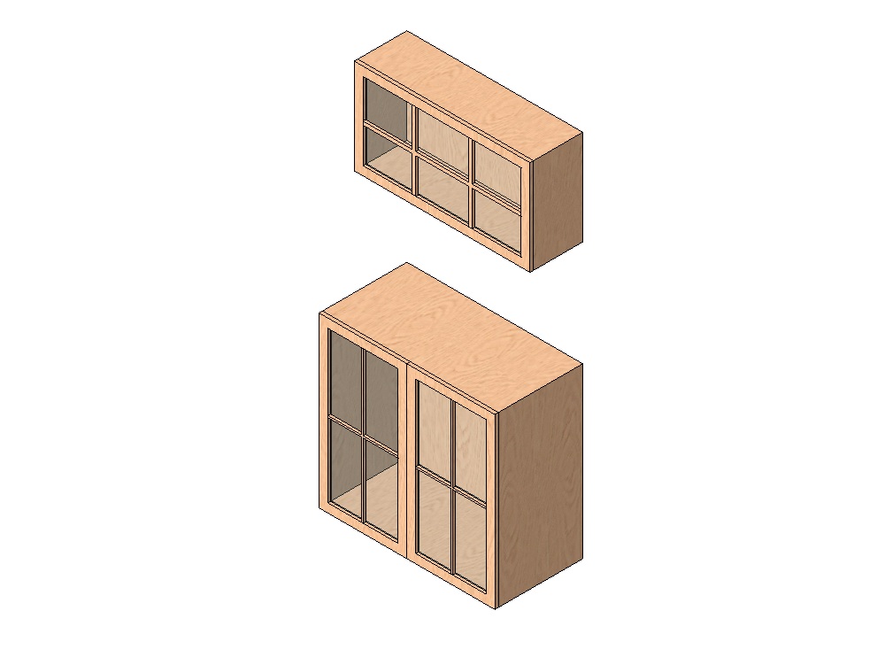 Lower china cabinet with upper display case