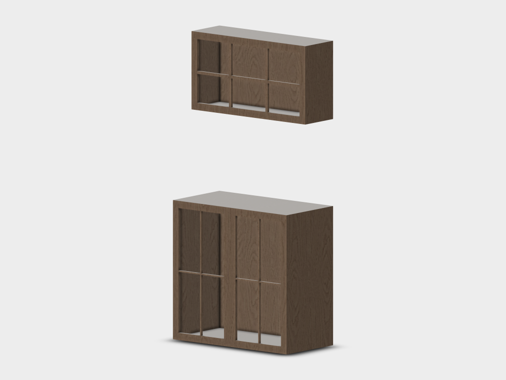 Vitrine inférieure avec vitrine supérieure