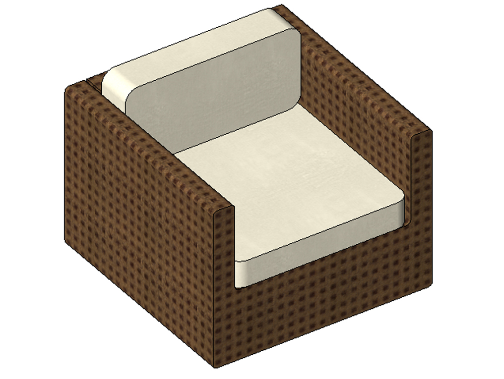 Single outdoor armchair