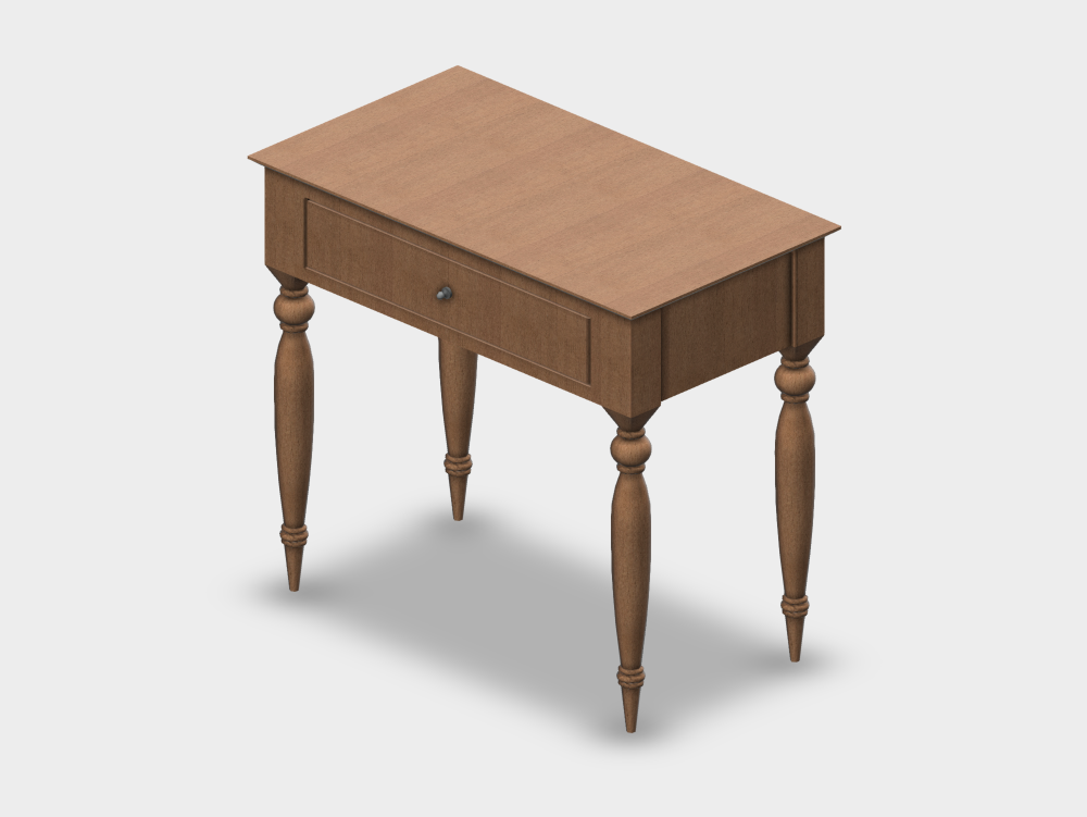 Bureau classique avec tiroir central