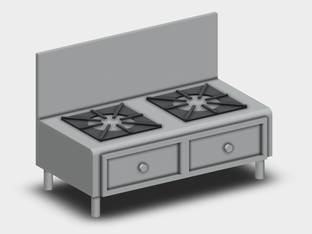 Cocina industrial dos hornallas