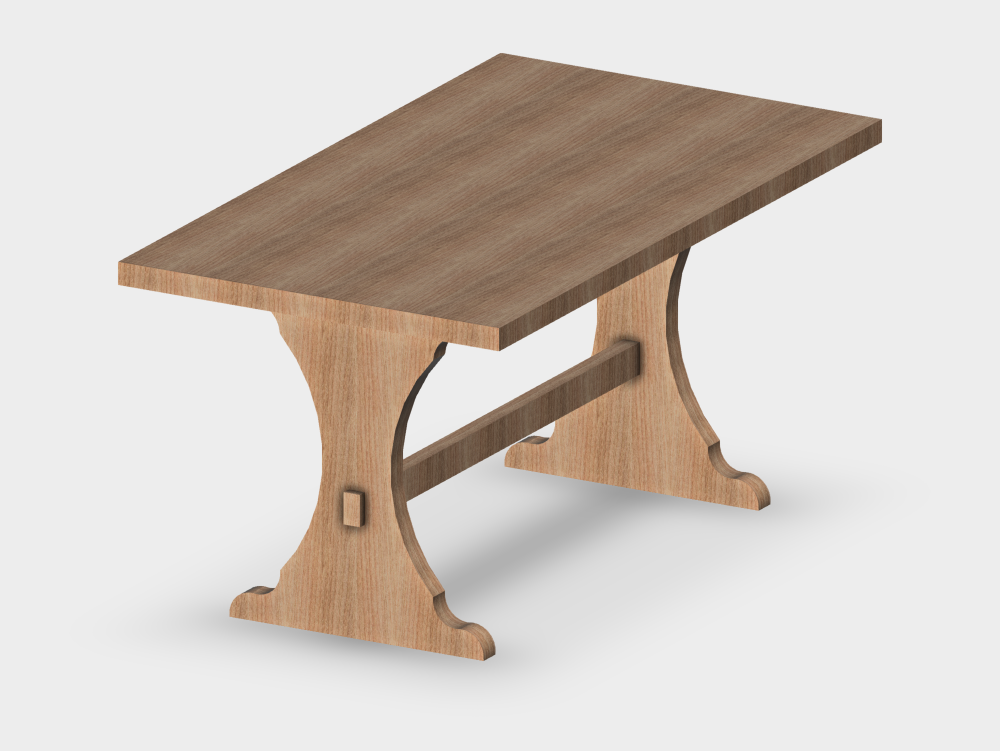 Rectangular wooden table