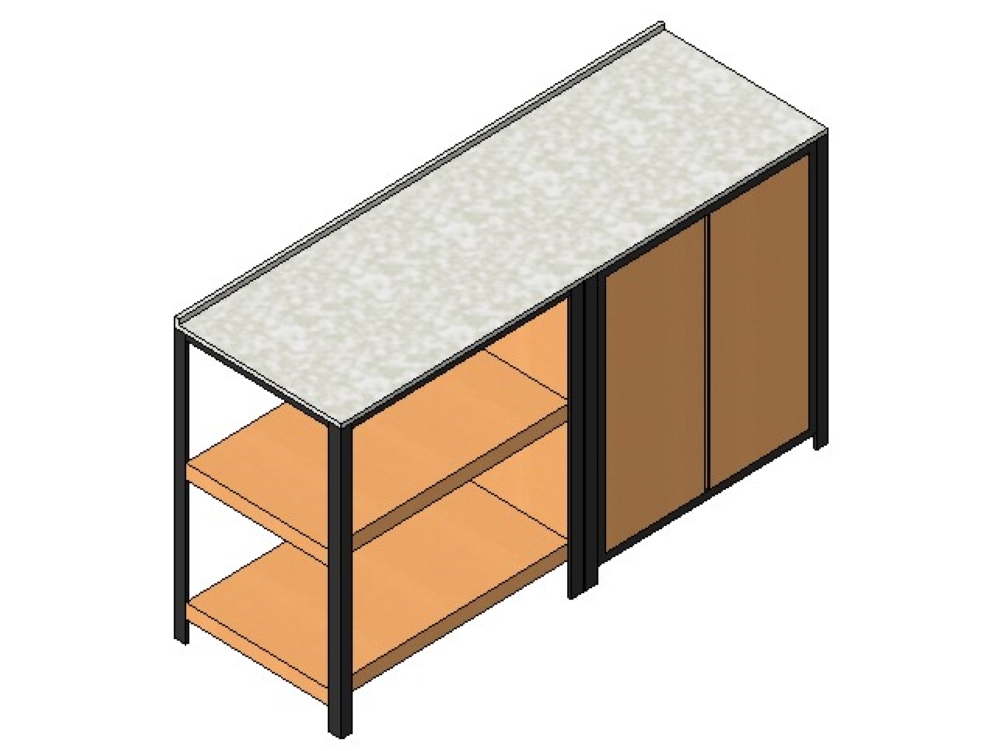 Industrial kitchen island