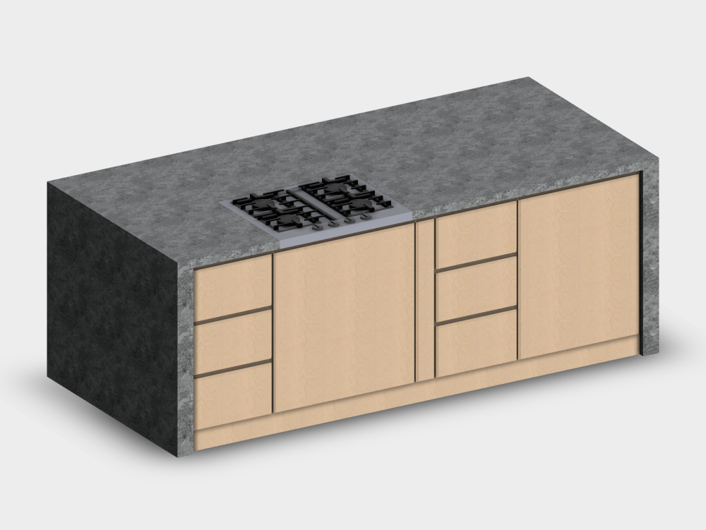 Isla cocina silestone con anafe