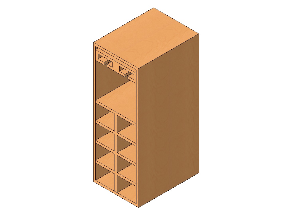 Wine Cellar with Glass Holder