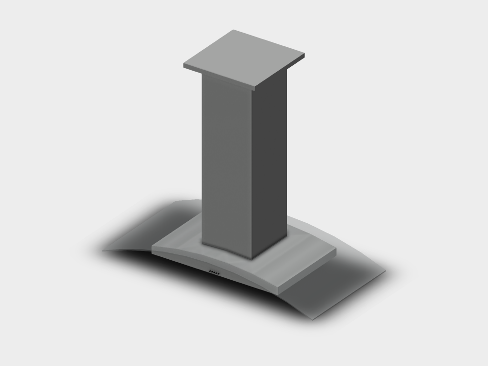 Hotte aspirante avec visière incurvée