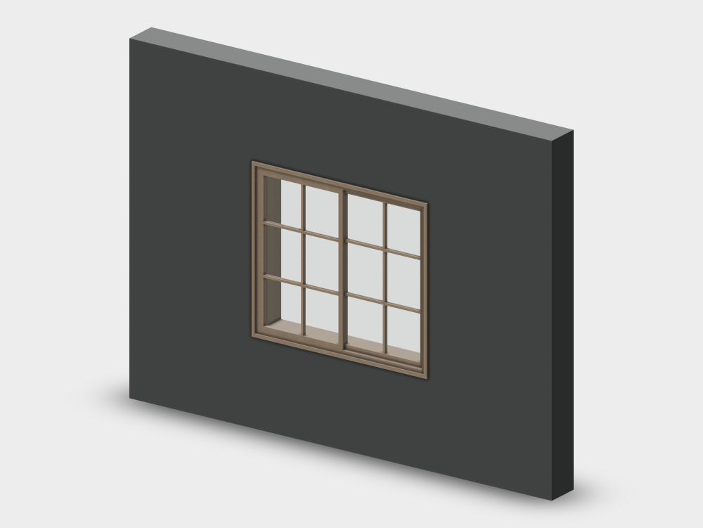 Fenêtre coulissante en bois à la française