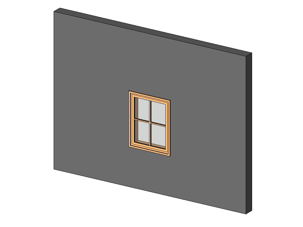 Fenêtre rectangulaire française en bois