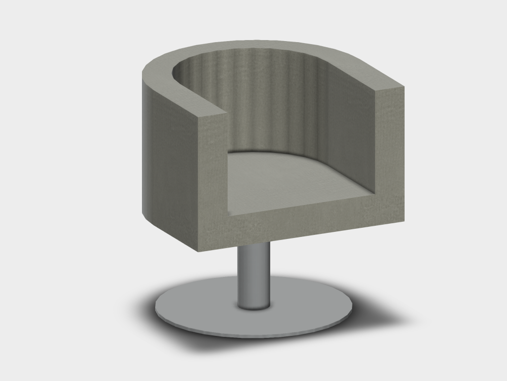 Fauteuil pivotant rembourré