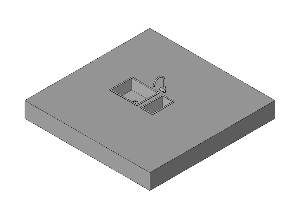 Double Sink with Faucet