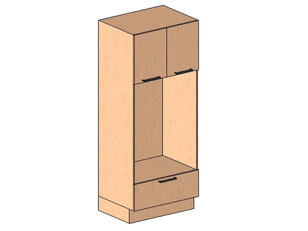 Armoire de cuisine haute avec étagère ouverte