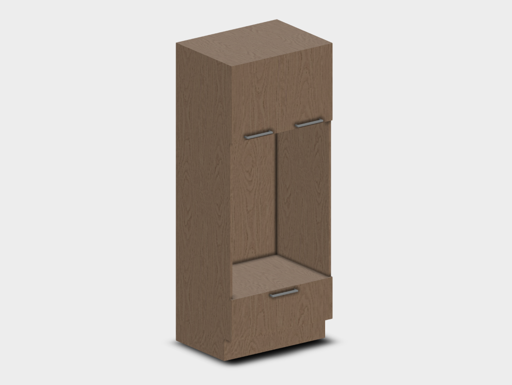 Armoire de cuisine haute avec étagère ouverte