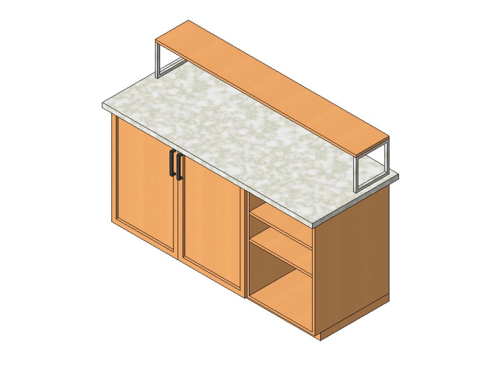 Kitchen Island with Breakfast Bar