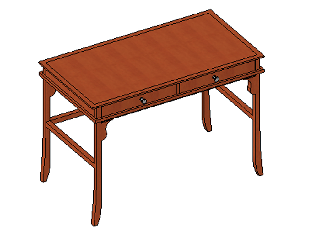 Bureau classique en bois avec tiroirs