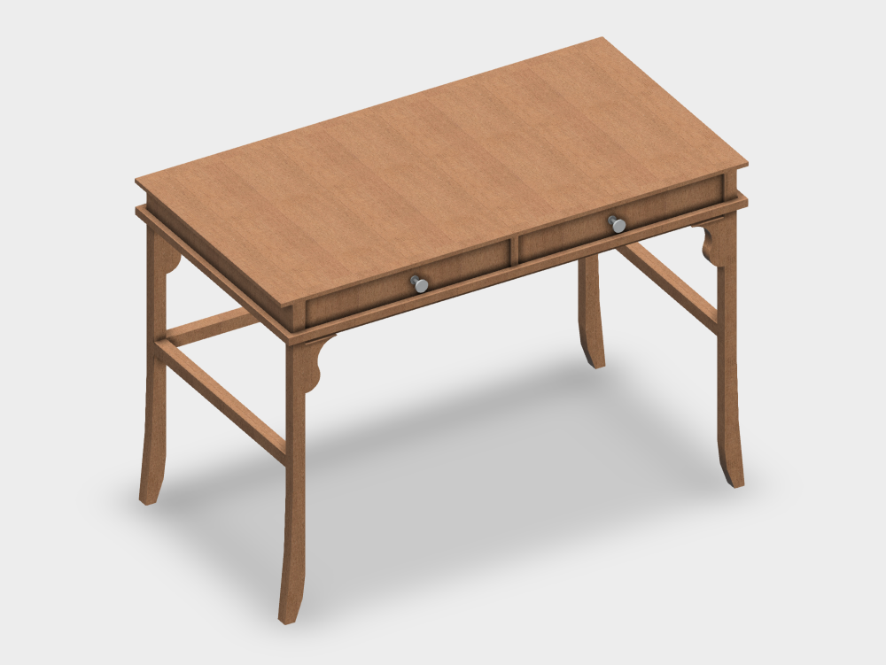 Bureau classique en bois avec tiroirs