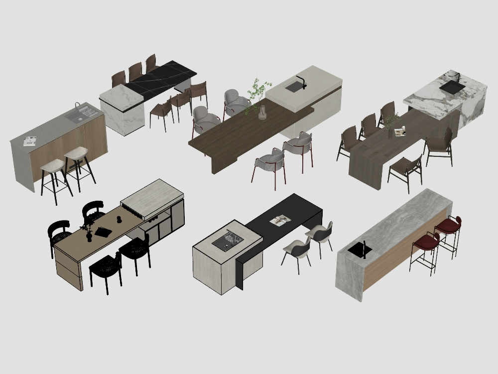 Modern kitchen islands