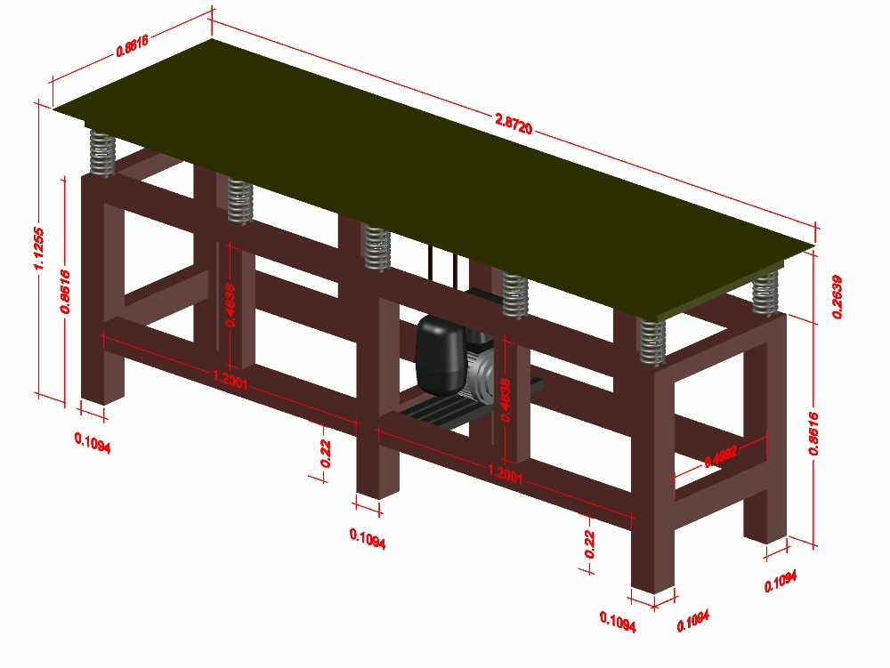 Vibrating table for prefabricated fences