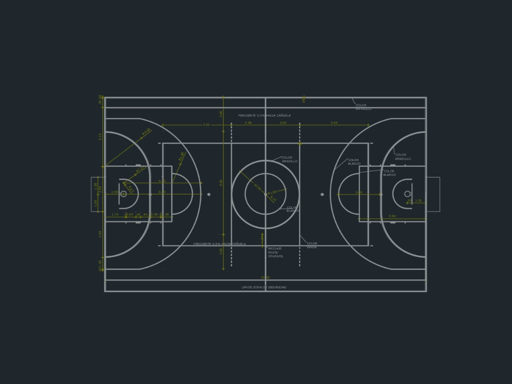 Mixed multi-sport court