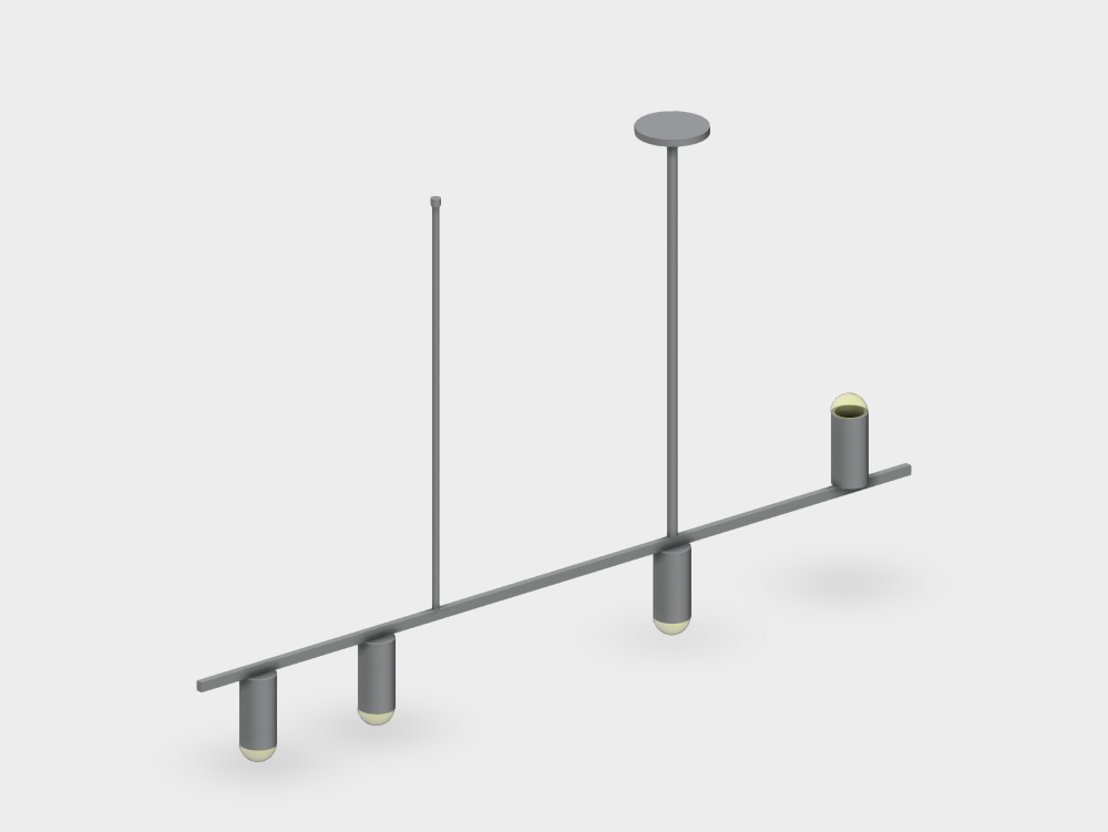 Luminária pendente assimétrica