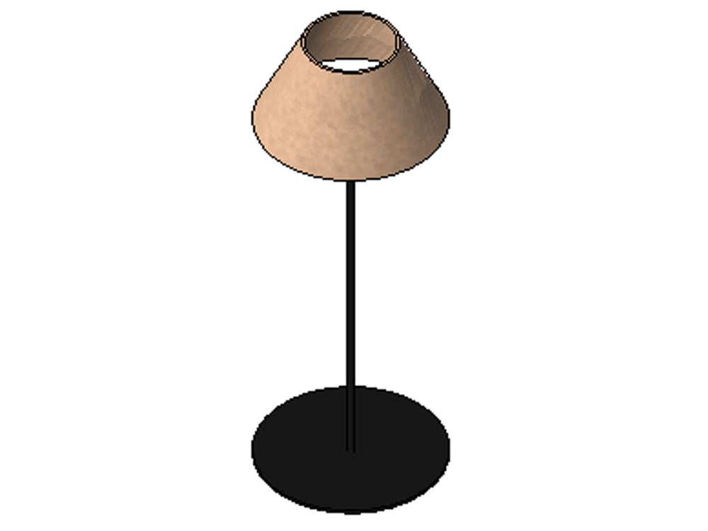 Floor lamp with conical shade