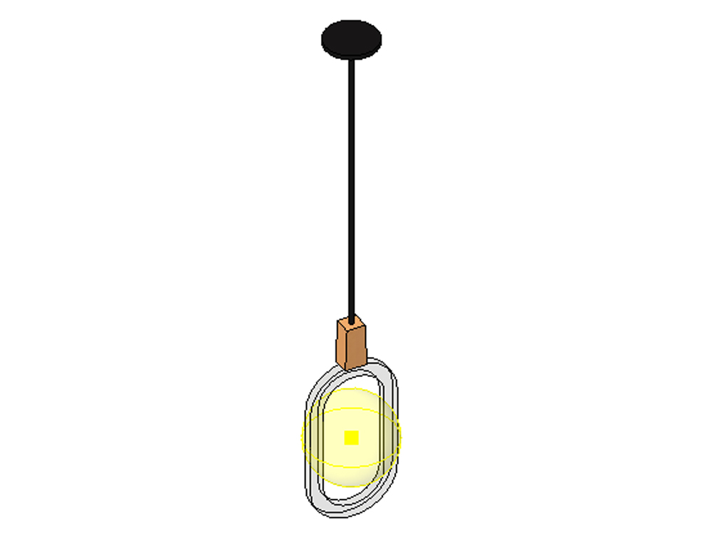 Oval pendant lamp