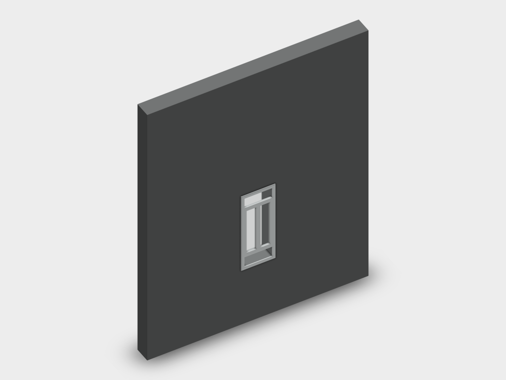 Ventana batiente de aluminio con doble hoja vertical