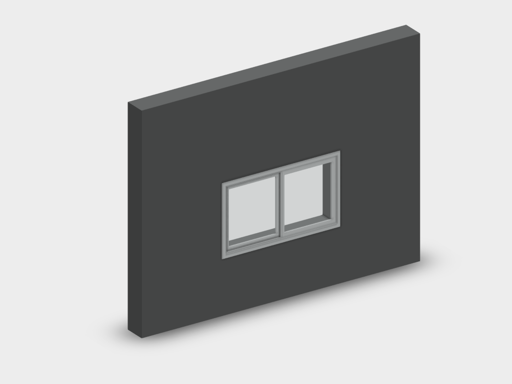 Ventana corrediza de aluminio con dos hojas