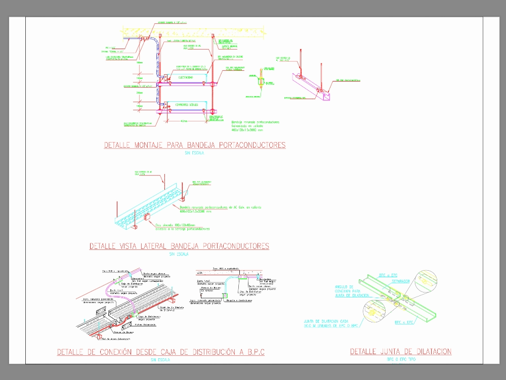 Conductor tray and ladders