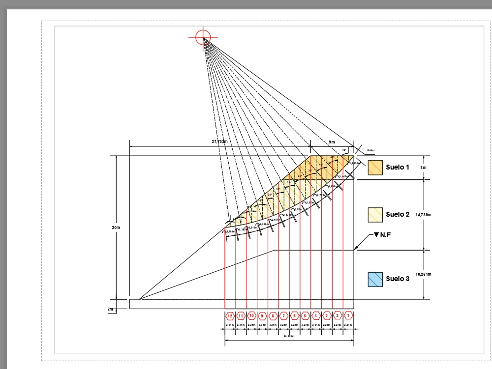 Slope solution using the voussoir method