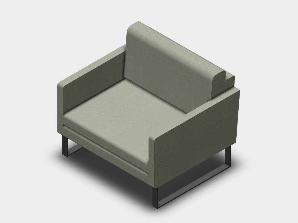 Poltrona Individual Moderna e Minimalista