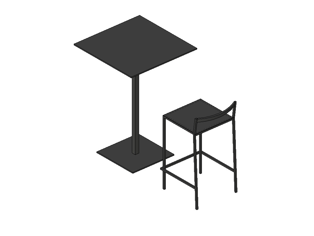 Bar table and stool