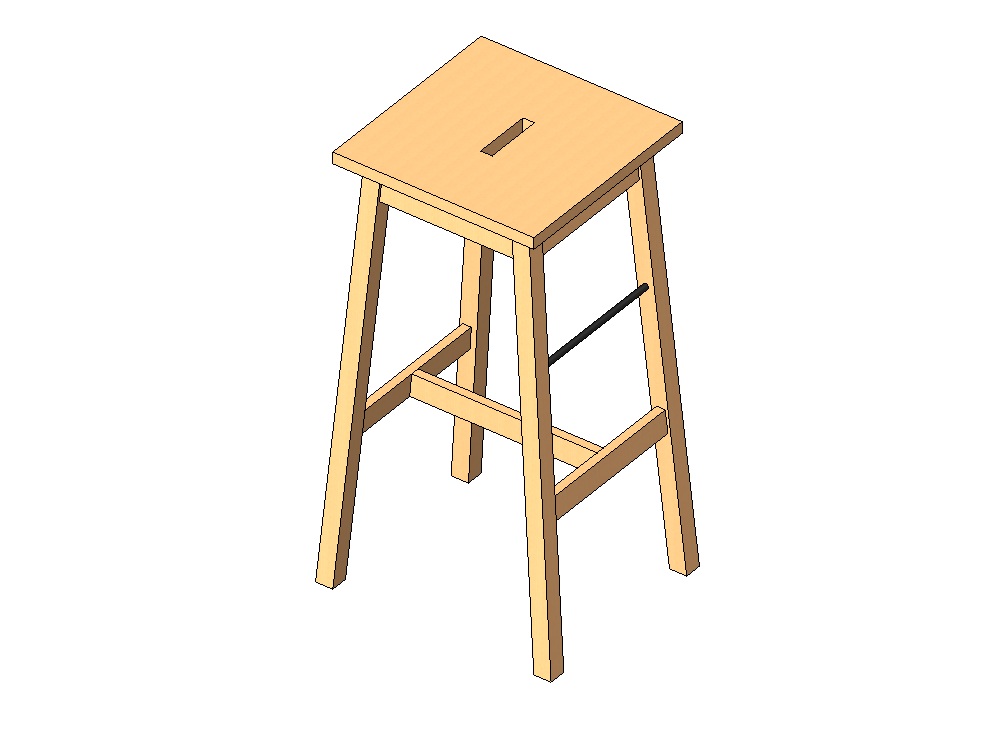 Rustic High Stool