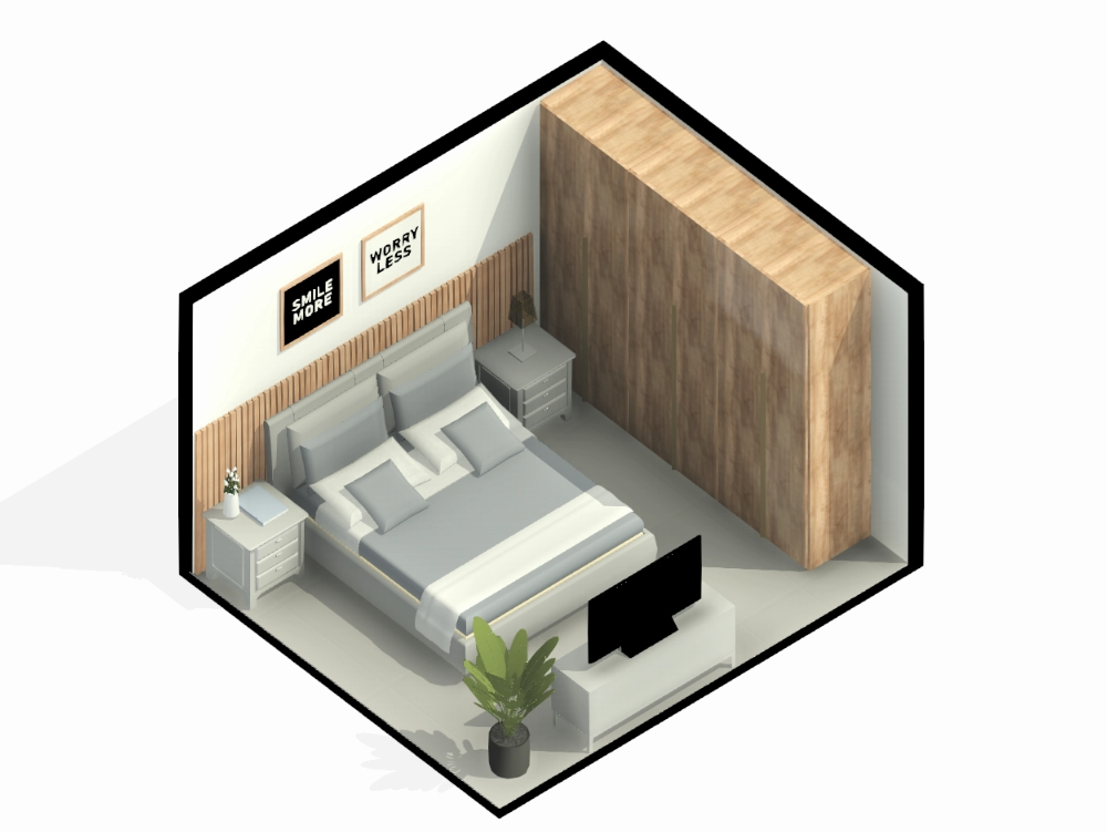 3D modeling of bedroom