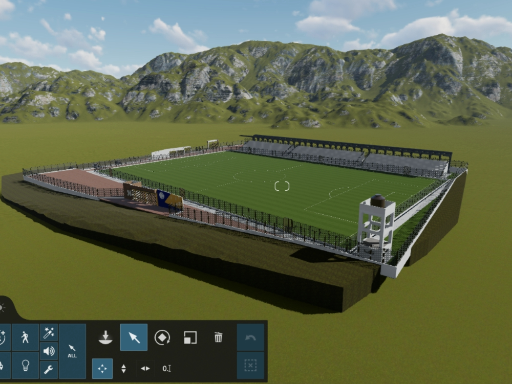 3D rendering in Lumion of a sports center