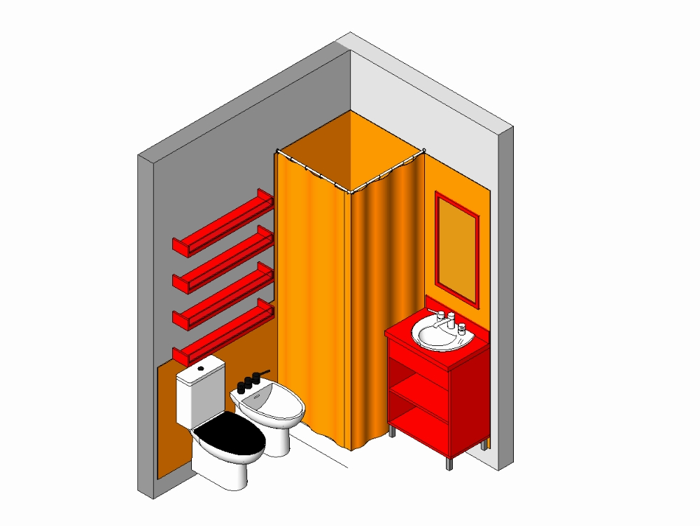 Full bathroom for housing project